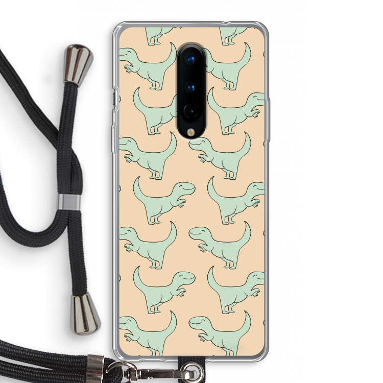 Dinos: OnePlus 8 Transparant Hoesje met koord