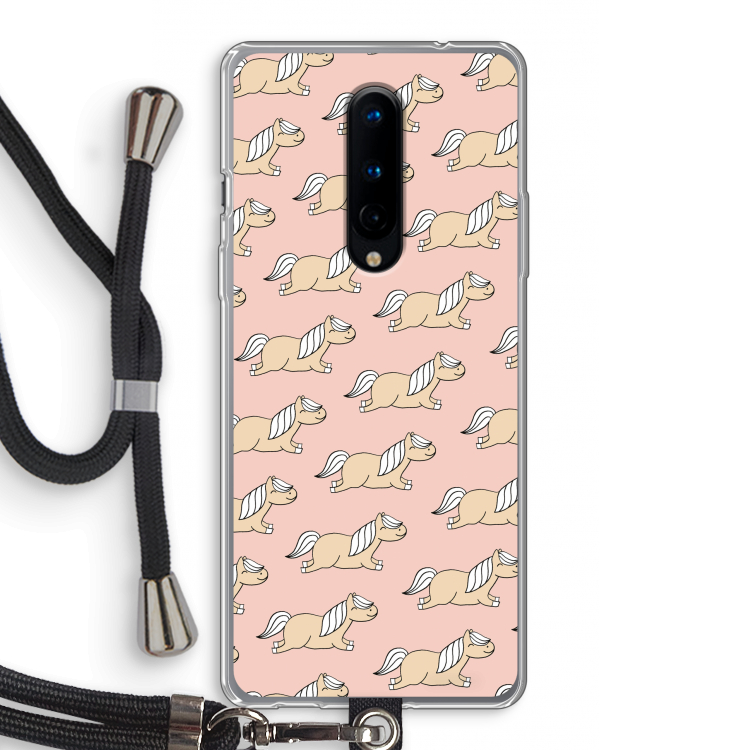 Ponys: OnePlus 8 Transparant Hoesje met koord
