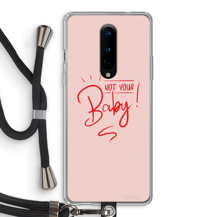 Not Your Baby: OnePlus 8 Transparant Hoesje met koord