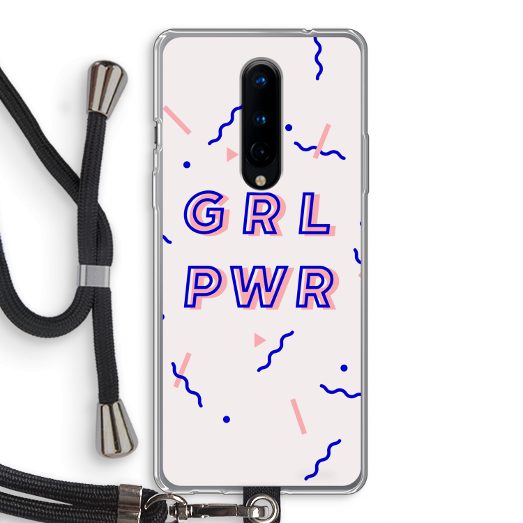 GRL PWR: OnePlus 8 Transparant Hoesje met koord