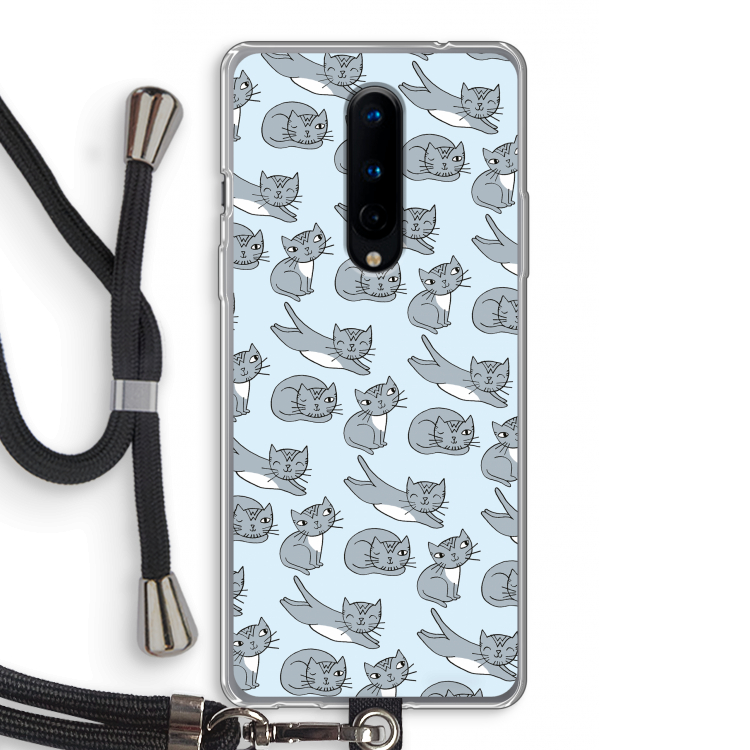 Poezen: OnePlus 8 Transparant Hoesje met koord