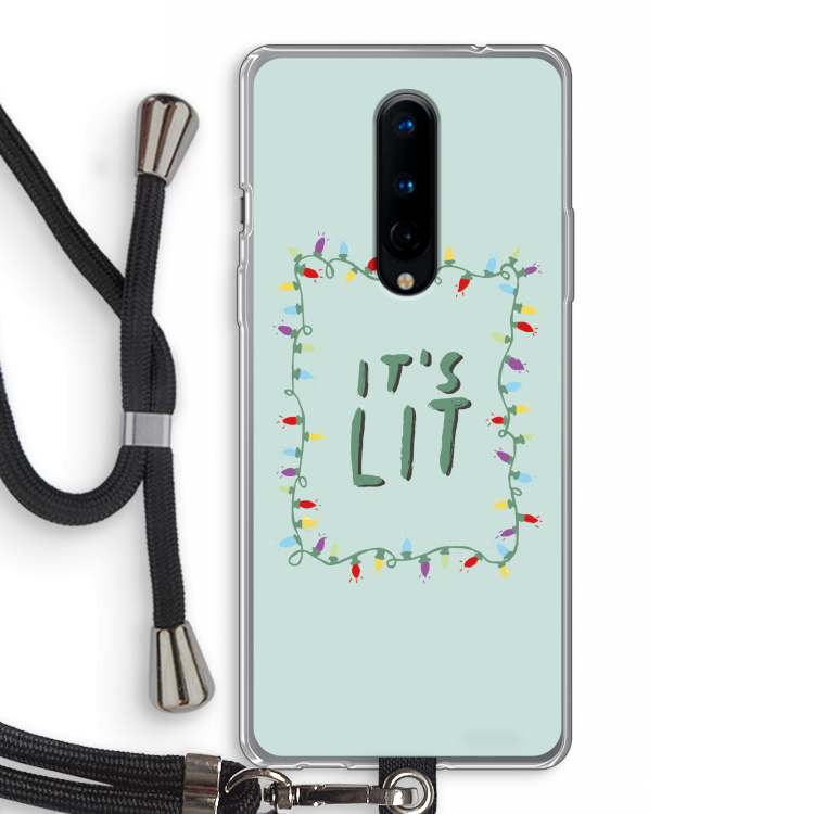 It's Lit: OnePlus 8 Transparant Hoesje met koord