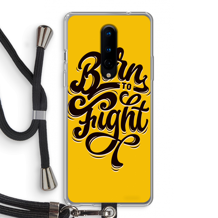 Born to Fight: OnePlus 8 Transparant Hoesje met koord