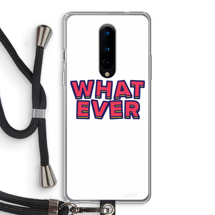 Whatever: OnePlus 8 Transparant Hoesje met koord