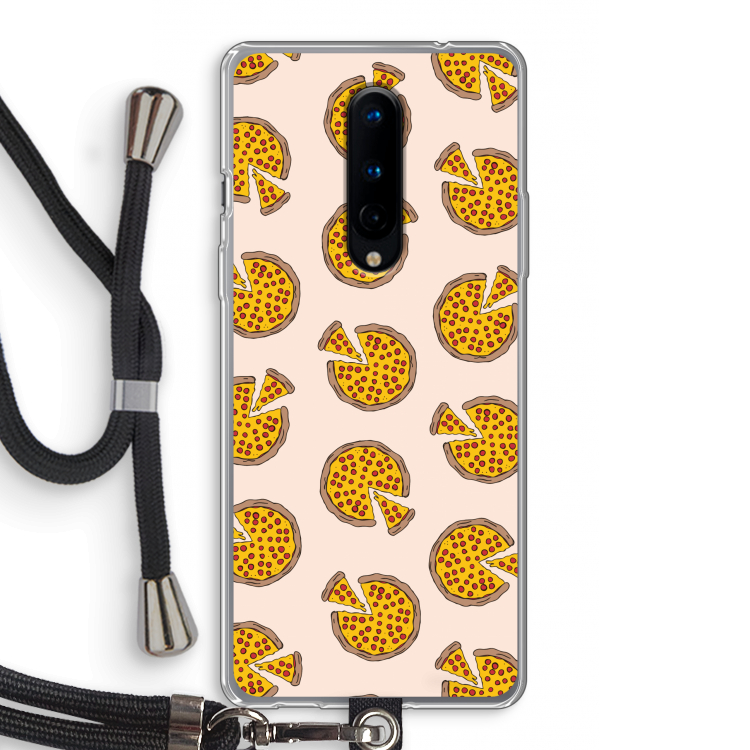 You Had Me At Pizza: OnePlus 8 Transparant Hoesje met koord
