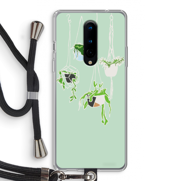 Hang In There: OnePlus 8 Transparant Hoesje met koord
