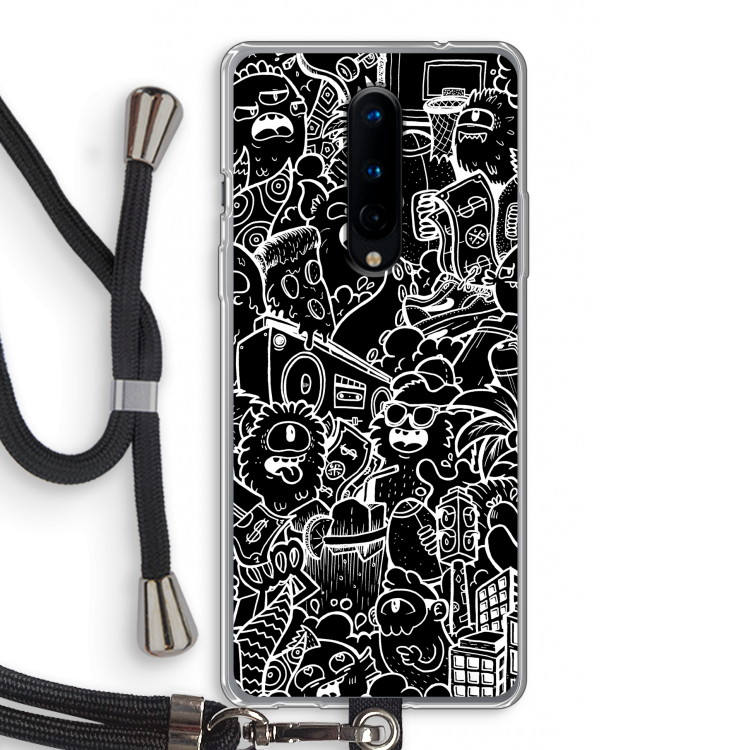 Vexx Black City : OnePlus 8 Transparant Hoesje met koord