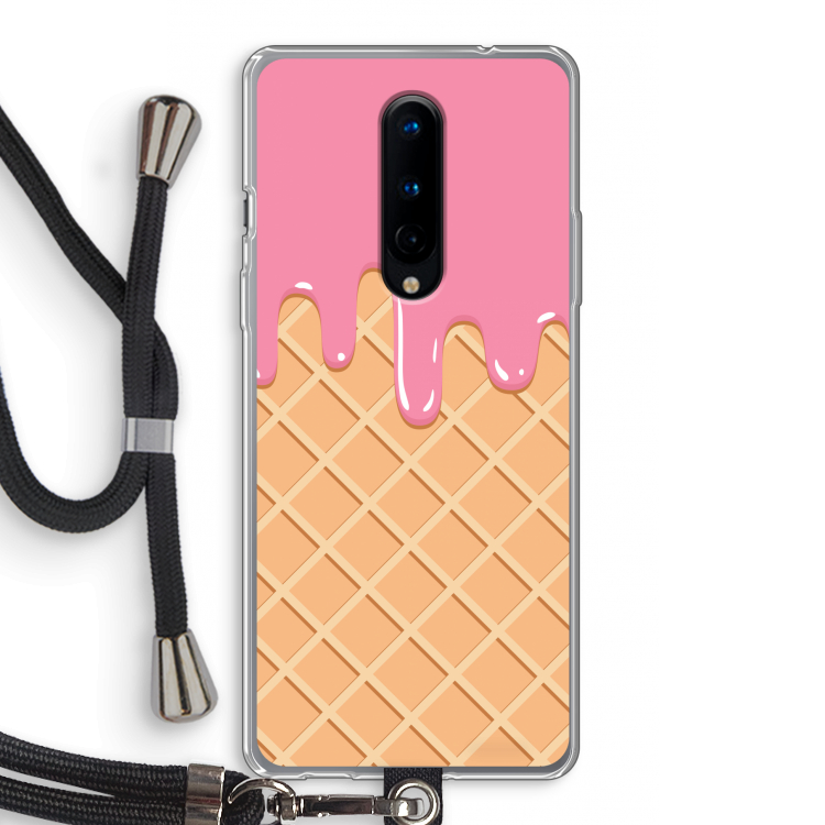 Ice cream: OnePlus 8 Transparant Hoesje met koord