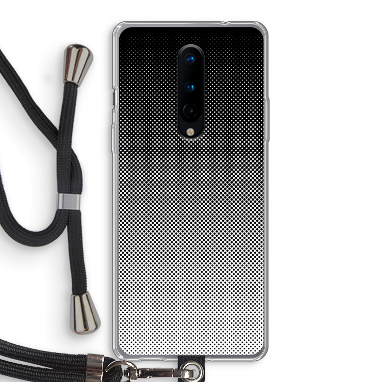 Musketon Halftone: OnePlus 8 Transparant Hoesje met koord