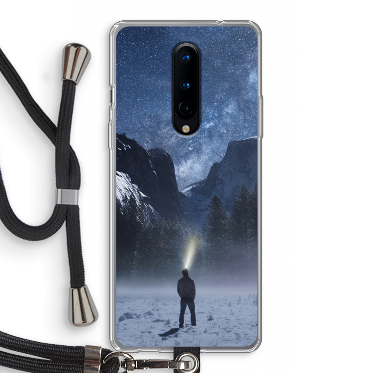 Wanderlust: OnePlus 8 Transparant Hoesje met koord