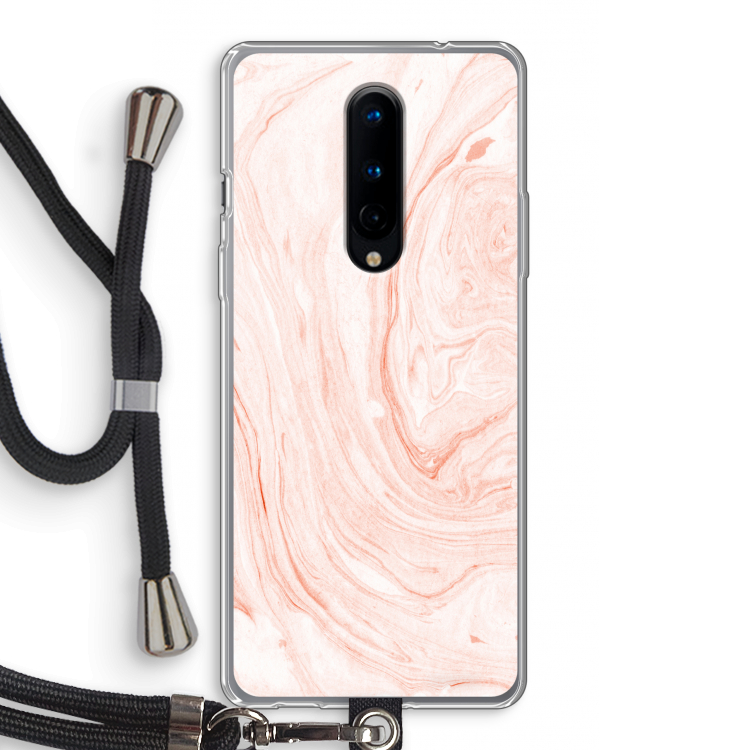 Peach bath: OnePlus 8 Transparant Hoesje met koord
