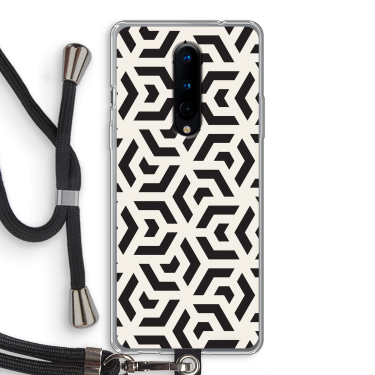 Crazy pattern: OnePlus 8 Transparant Hoesje met koord