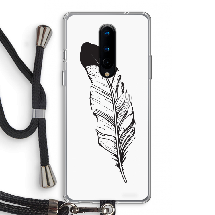 Pluim: OnePlus 8 Transparant Hoesje met koord