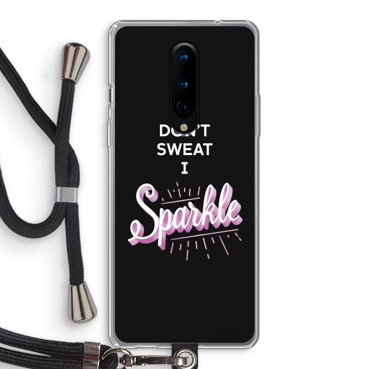 Sparkle quote: OnePlus 8 Transparant Hoesje met koord