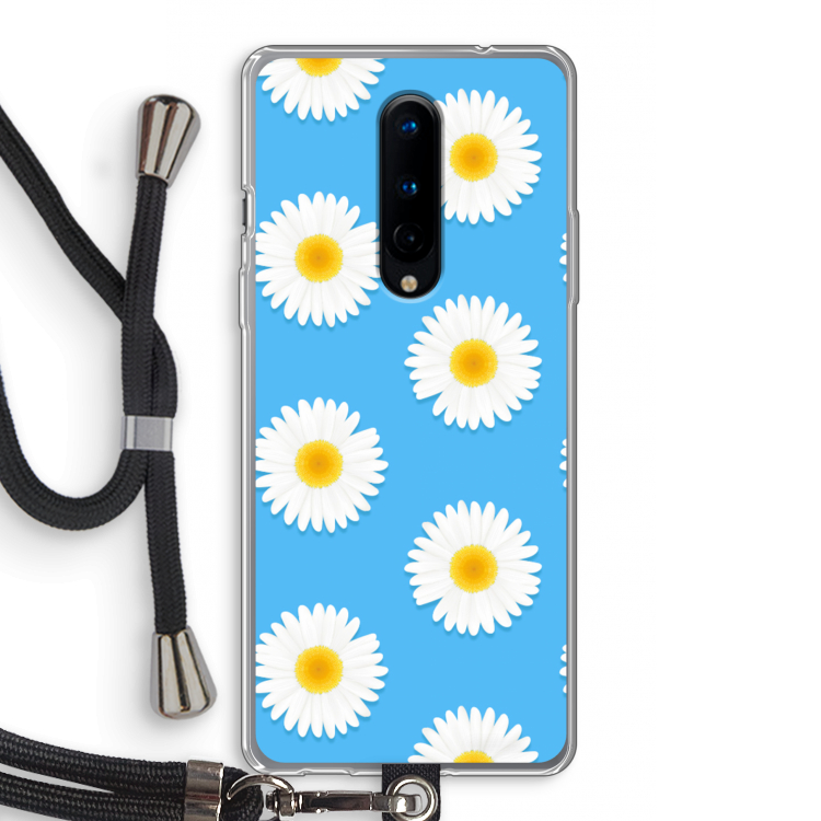 Margrietjes: OnePlus 8 Transparant Hoesje met koord