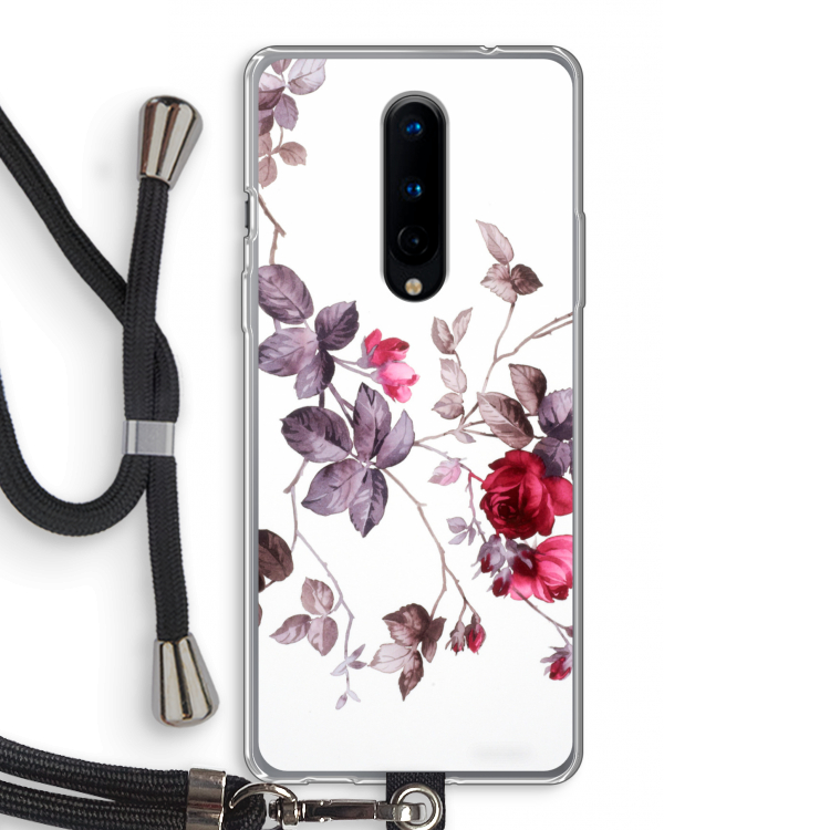 Mooie bloemen: OnePlus 8 Transparant Hoesje met koord