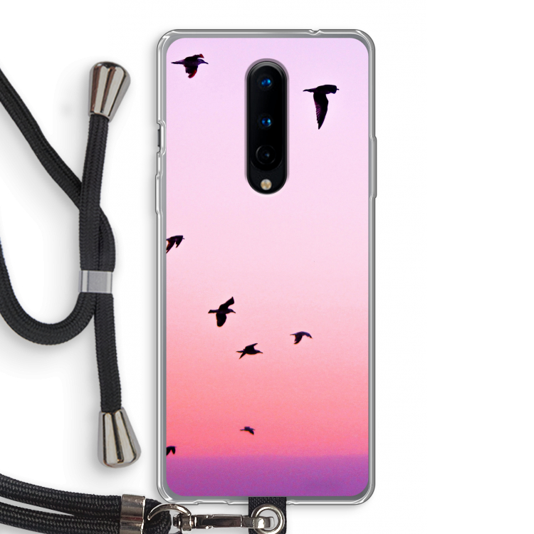 Fly away: OnePlus 8 Transparant Hoesje met koord