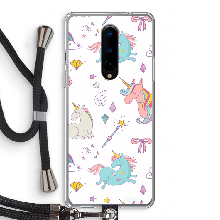 Fantasiewereld: OnePlus 8 Transparant Hoesje met koord