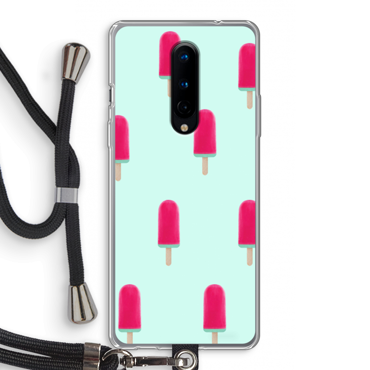 Waterijsje: OnePlus 8 Transparant Hoesje met koord