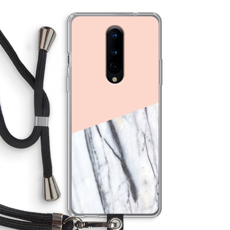 A touch of peach: OnePlus 8 Transparant Hoesje met koord