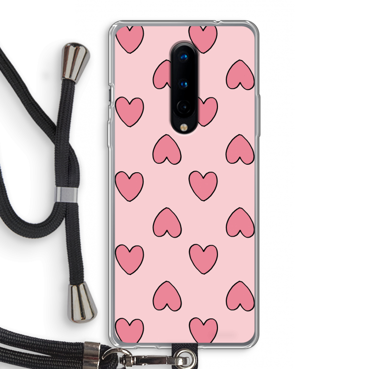 Ondersteboven verliefd: OnePlus 8 Transparant Hoesje met koord