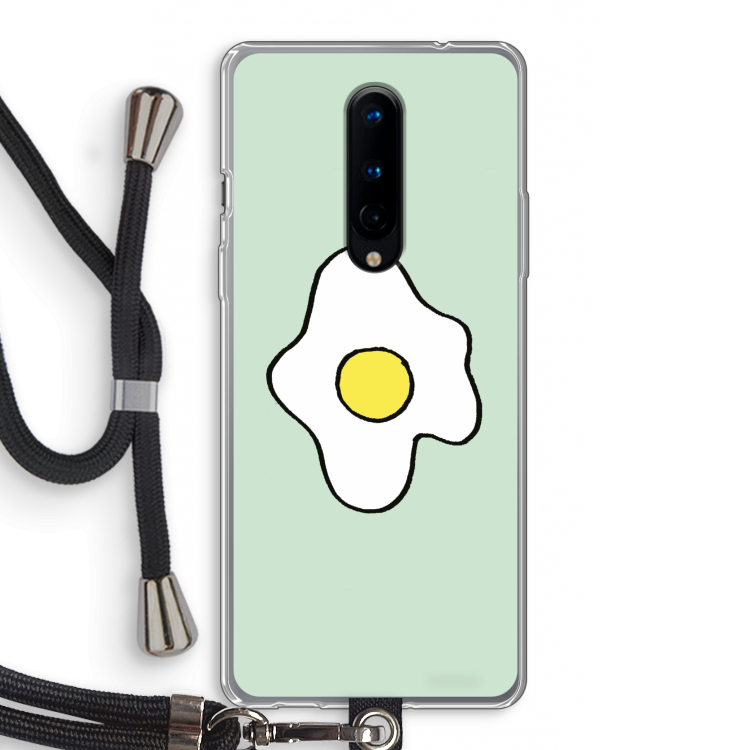 Spiegelei: OnePlus 8 Transparant Hoesje met koord