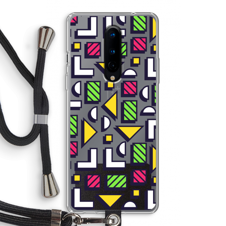 8-bit N°4: OnePlus 8 Transparant Hoesje met koord