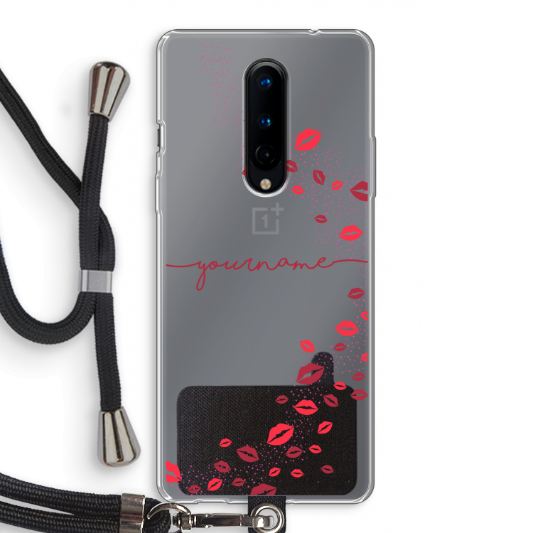 Kusjes: OnePlus 8 Transparant Hoesje met koord