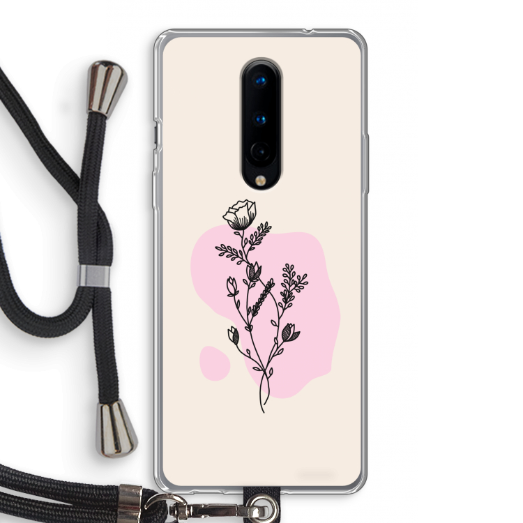Roses are red: OnePlus 8 Transparant Hoesje met koord