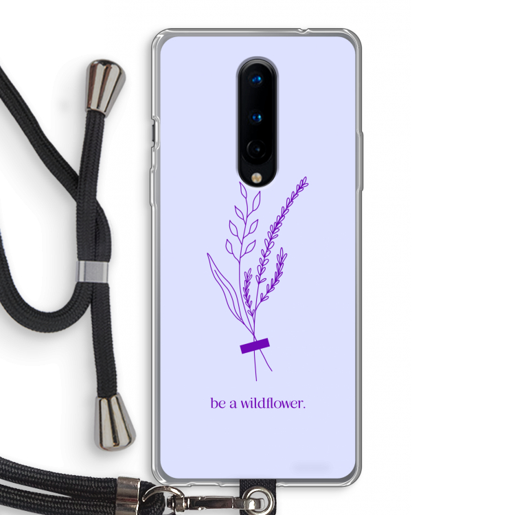 Be a wildflower: OnePlus 8 Transparant Hoesje met koord