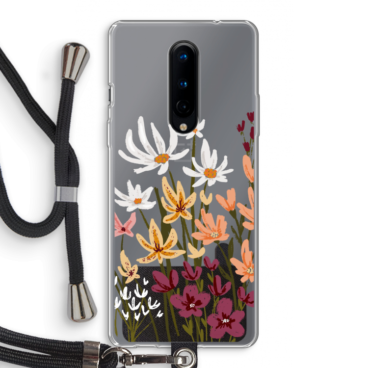 Painted wildflowers: OnePlus 8 Transparant Hoesje met koord