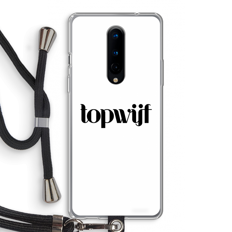 Topwijf Wit: OnePlus 8 Transparant Hoesje met koord