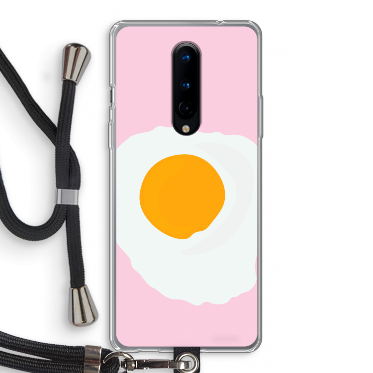 Sunny side up: OnePlus 8 Transparant Hoesje met koord
