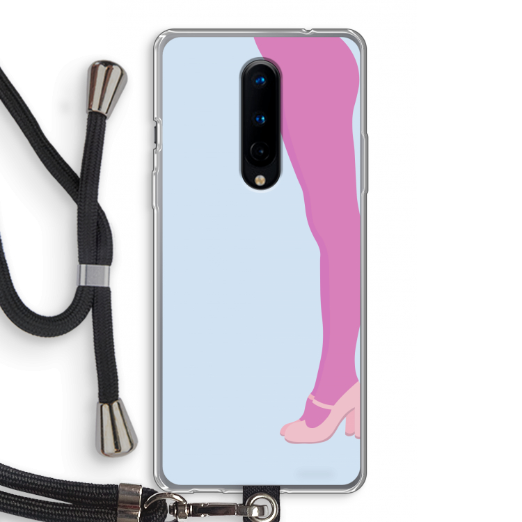 Pink panty: OnePlus 8 Transparant Hoesje met koord