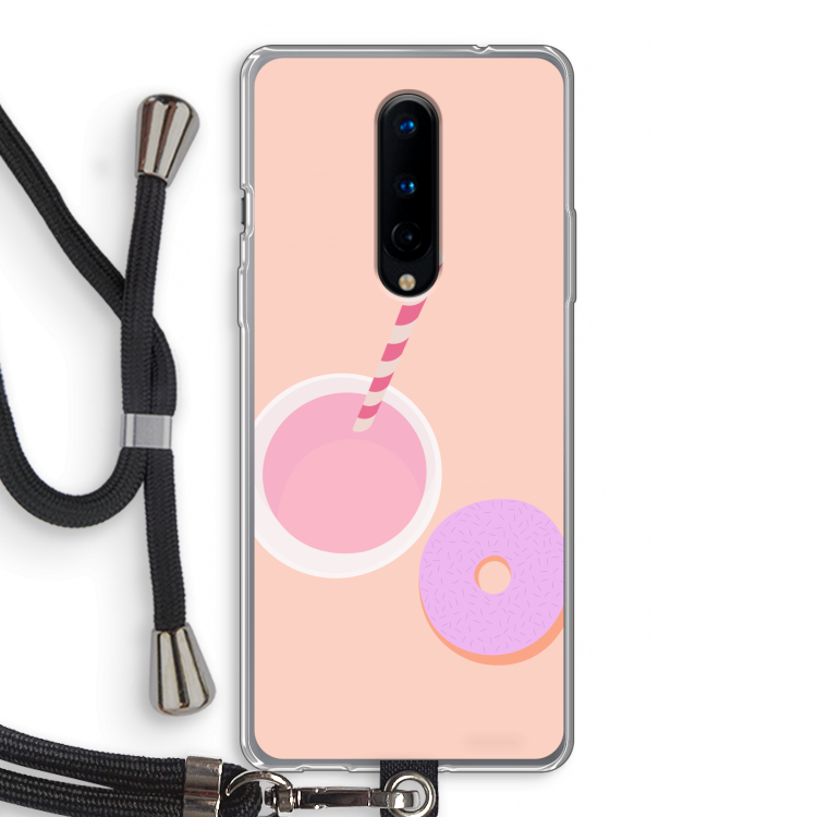 Donut: OnePlus 8 Transparant Hoesje met koord