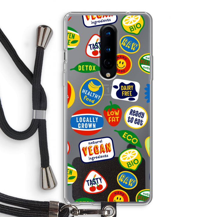 Fruitsticker: OnePlus 8 Transparant Hoesje met koord