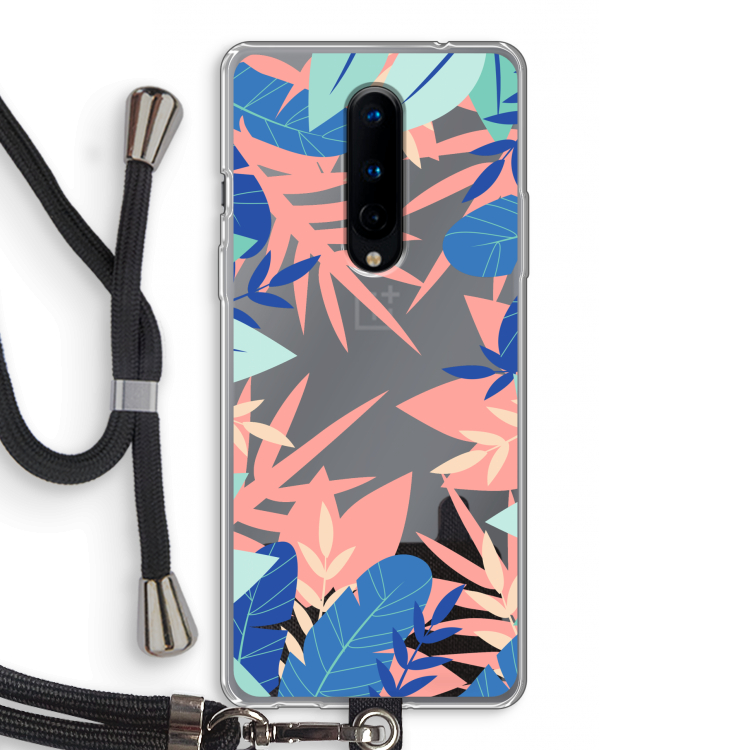 Tropisch: OnePlus 8 Transparant Hoesje met koord