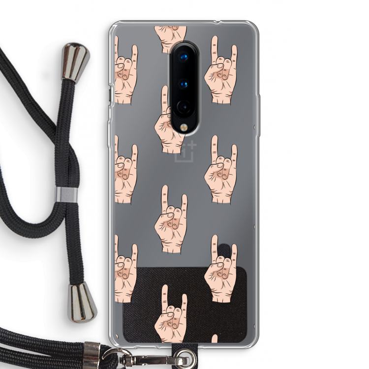 Rock: OnePlus 8 Transparant Hoesje met koord