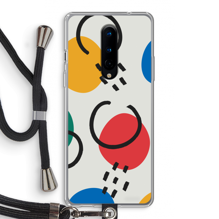 Illustratieve pop 3: OnePlus 8 Transparant Hoesje met koord