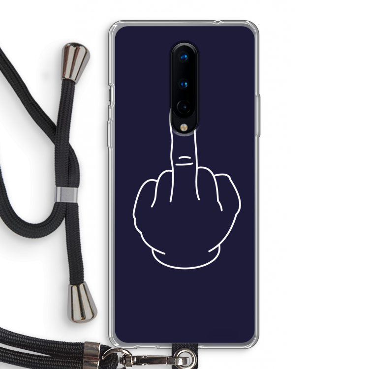 F**k U: OnePlus 8 Transparant Hoesje met koord