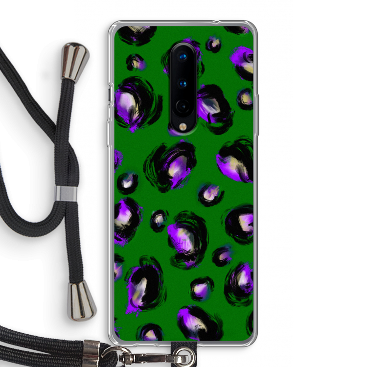 Green Cheetah: OnePlus 8 Transparant Hoesje met koord