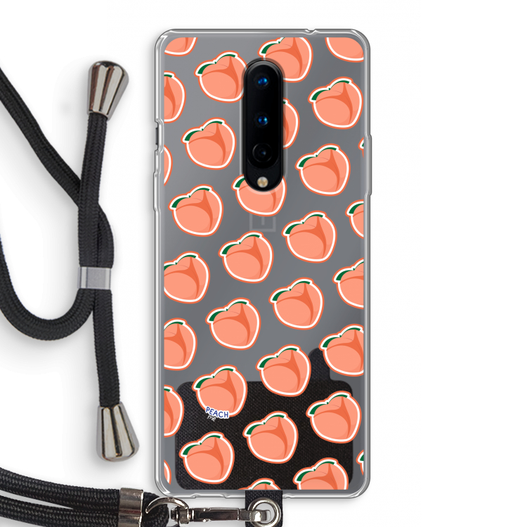 Just peachy: OnePlus 8 Transparant Hoesje met koord