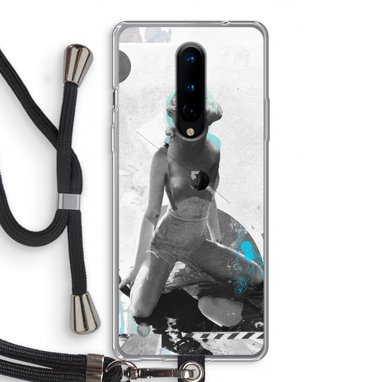 I will not feel a thing: OnePlus 8 Transparant Hoesje met koord