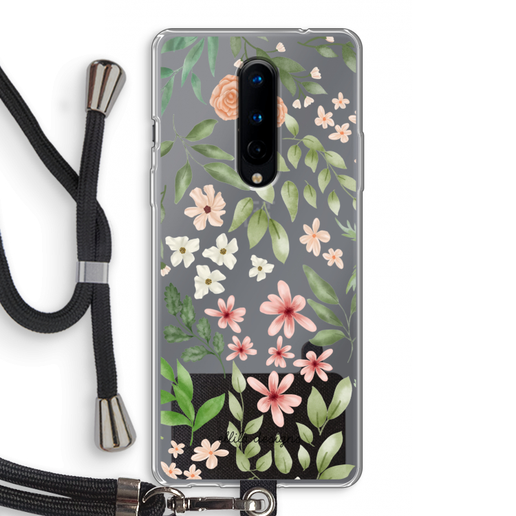 Botanical sweet flower heaven: OnePlus 8 Transparant Hoesje met koord