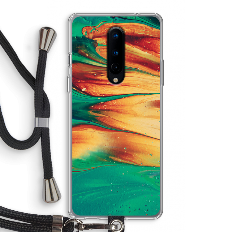 Green Inferno: OnePlus 8 Transparant Hoesje met koord
