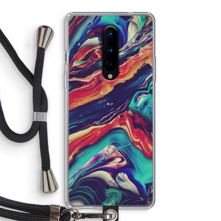 Chameleon Sun: OnePlus 8 Transparant Hoesje met koord