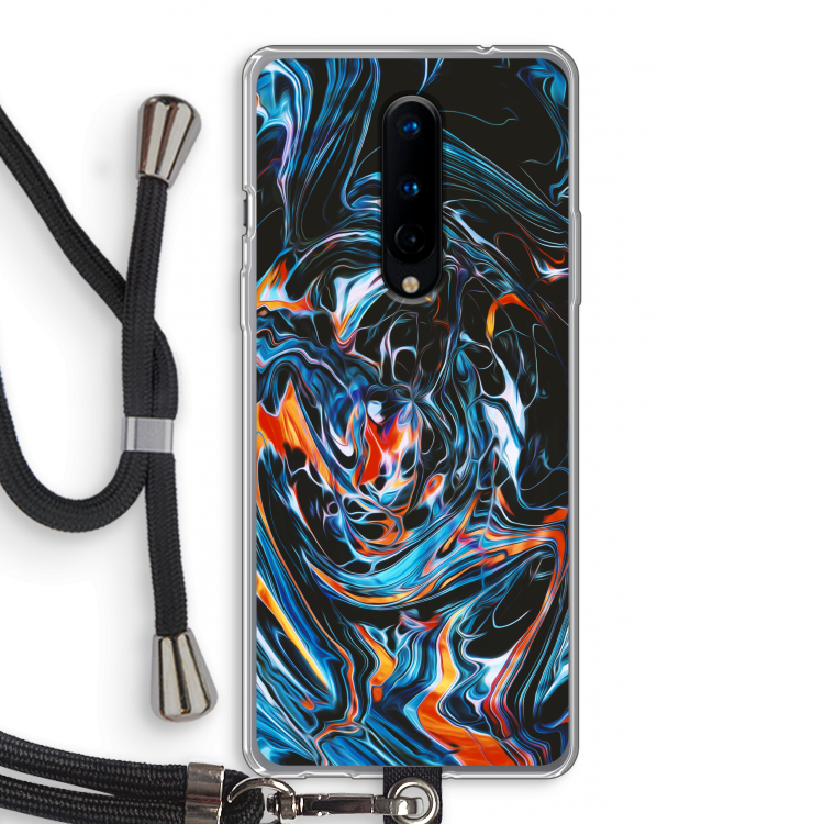 Black Unicorn: OnePlus 8 Transparant Hoesje met koord