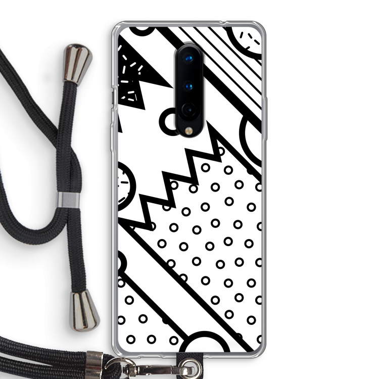 Pop Art #4: OnePlus 8 Transparant Hoesje met koord