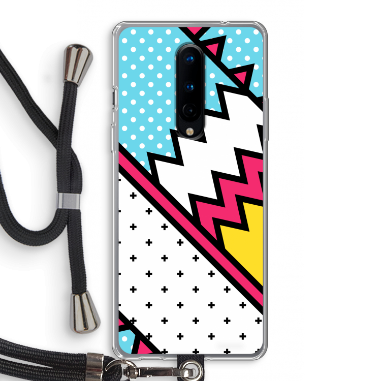 Pop Art #2: OnePlus 8 Transparant Hoesje met koord