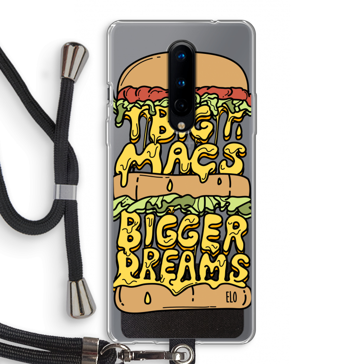 Big Macs Bigger Dreams: OnePlus 8 Transparant Hoesje met koord